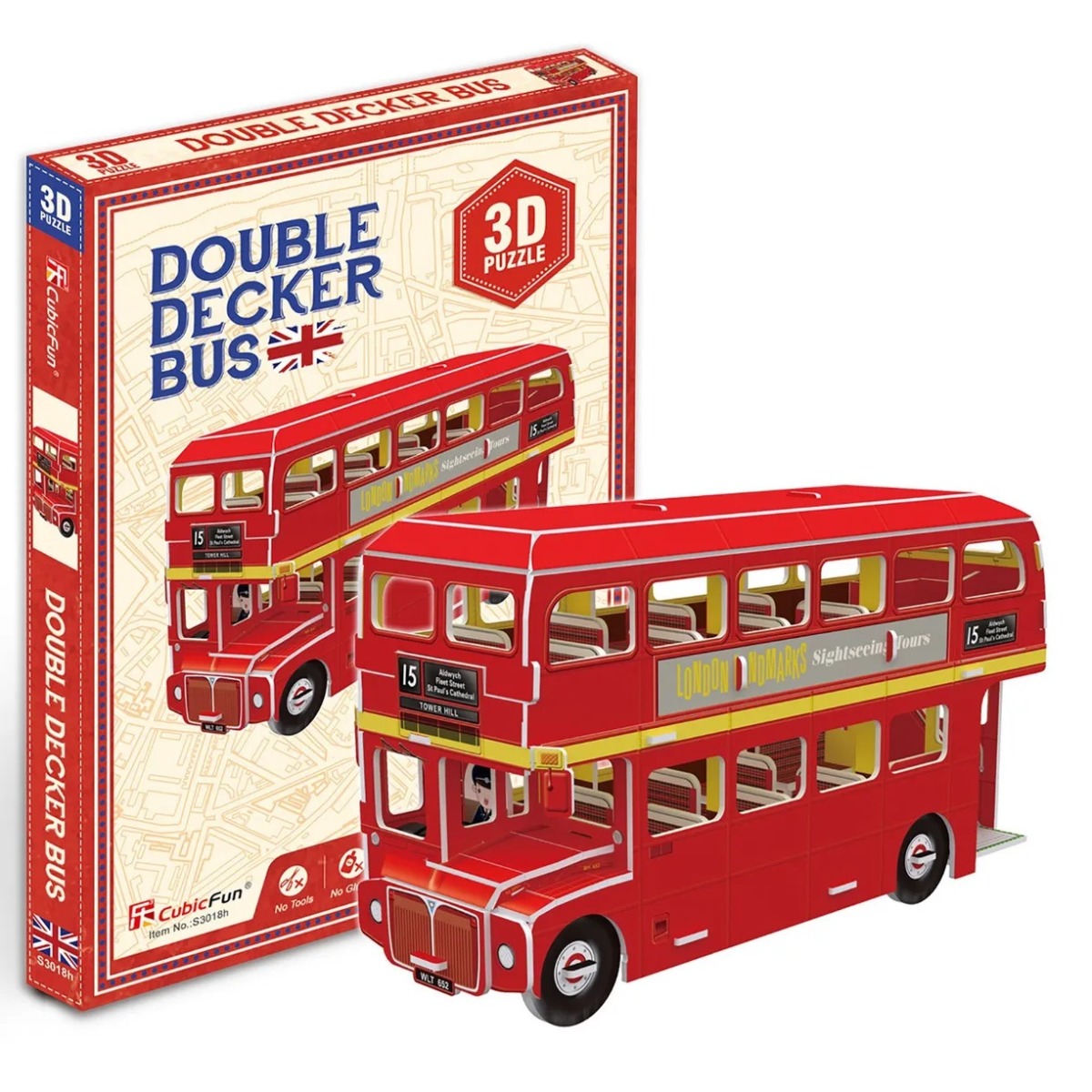 CubicFun: Лондонский двухэтажный автобус, 66 эл.: заказать настольную игру  по низкой цене в интернет-магазине Meloman | Алматы, Астана, Казахстан