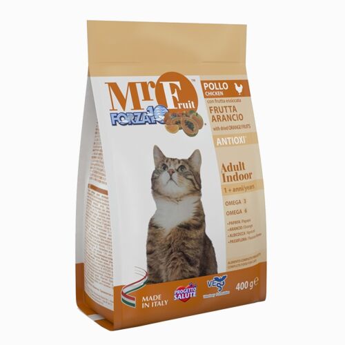Forza 10: Mr Fruit Arancione Adult Indoor 400 гр., сухой корм для взрослых домашних кошек