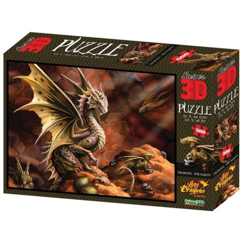 Prime3D: Super 3D. Пазлы "Пустынный дракон", 500 эл.