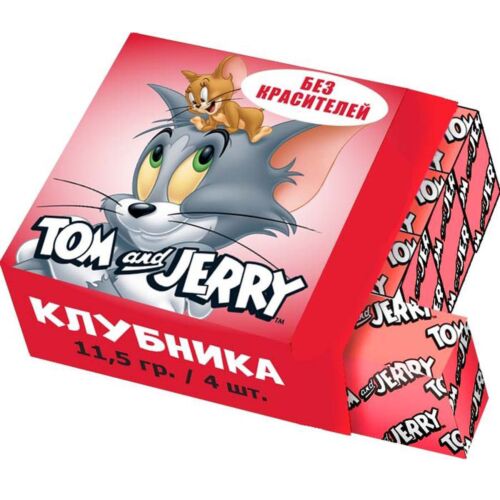 Конфеты жевательные Tom and Jerry со вкусом Клубника (18бл*40шт*11.5г)