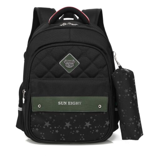 Рюкзак школьный "Sun Eight" с пеналом. Черный. 29*18*38 см.