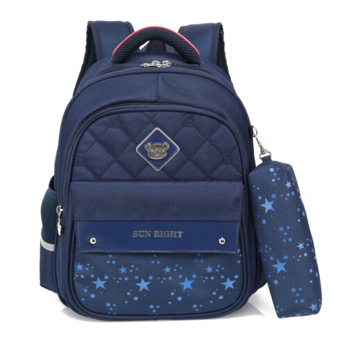 Рюкзак школьный "Sun Eight" с пеналом. Синий 29*18*38 см.
