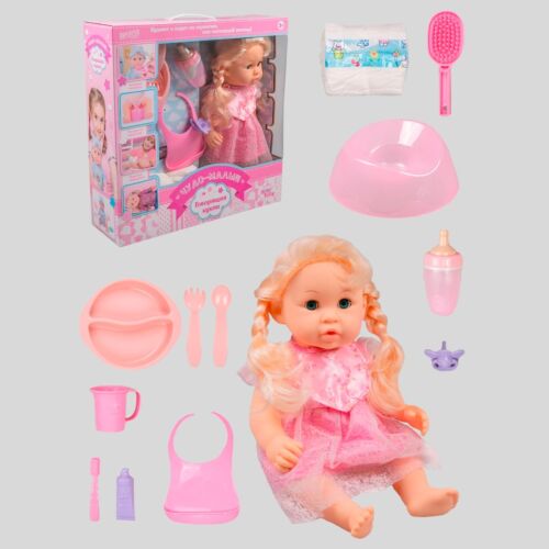 WeiTai: Интерактивная кукла с аксесс, блондинка в розовом