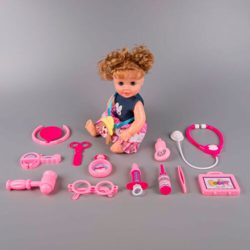 Baby: Игровой набор кукла и набор доктора, 12 предметов