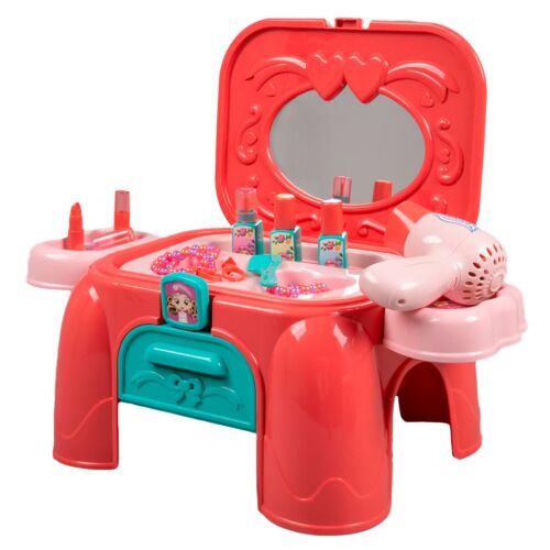 Besty: Игровой набор: Туалетный столик, со световыми и звуковыми эффектами, красный (стульчик)