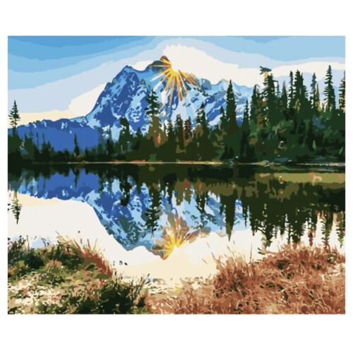 Картина по номерам "Озеро в горах", на холсте, 40*50 см. DELL' ARTE