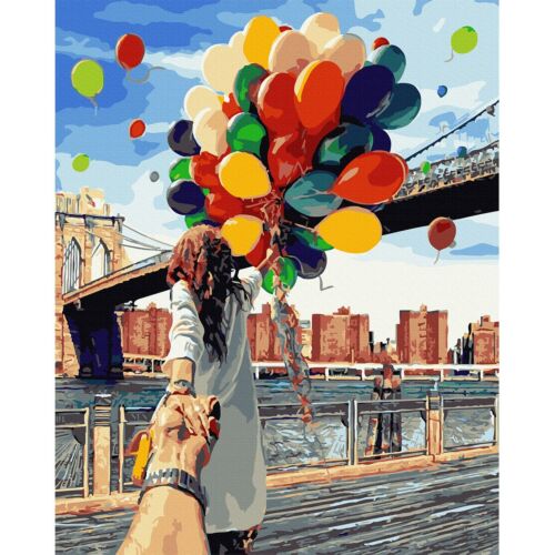Картина по номерам "Разноцветные воздушные шарики", на холсте, 40*50 см DELL' ARTE