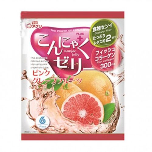 Yukiguni Желе КОННЯКУ с натуральным соком Розового Грейпфрукта 96г (Япония)