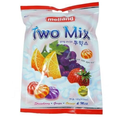 Карамель Melland "Two mix" фруктовая со сливками 100г (Корея)