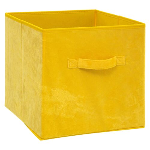 Ящик для хранения 5Five L 31х31 см желтый бархат 160455D