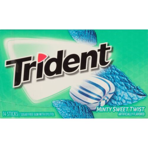 Жевательная резинка Trident "Minty Sweet Twist Gum" 1 шт (блок 12шт) США