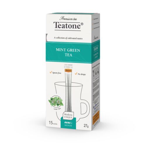 TEATONE чай зеленый аромат мяты 15шт*1,8г