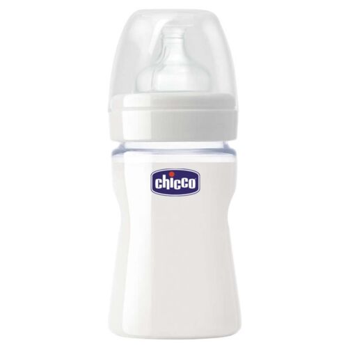 Chicco: Бутылочка Wellbeing для кормления силикон стеклянная 150 мл