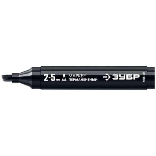 Маркер ЗУБР МП-300К черный, 2-5 мм клиновидный перманентный  с увелич объемом