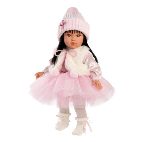 LLORENS: Кукла Грета 40 см, брюнетка в розовой пачке