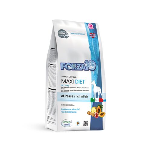 Forza 10: Maxi Diet Pesce 1,5 кг., монобелковый корм для взрослых собак крупных пород из океанической рыбы