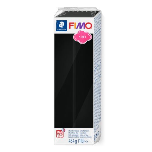 Полимерная глина Fimo soft  black 454g