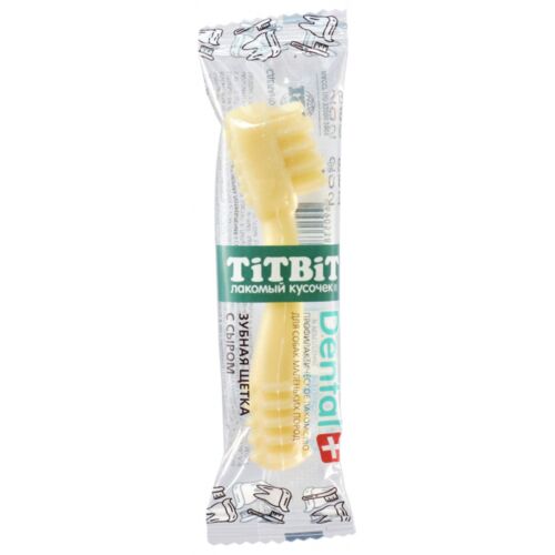 TitBit: Профилактическое лакомство DENTAL+ Зубная щетка с сыром для собак маленьких пород
