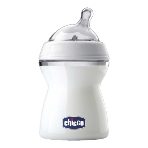 Chicco: Бутылочка для кормления Natural Feeling  силикон 250 мл, 2м+ (белый)