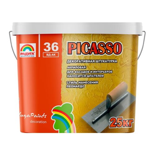 Штукатурка декоративная "Picasso" "Радуга-36" 25 кг