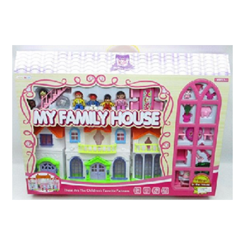 Funny House: Игр.н-р Домик + 4 куклы, со светом и звуком