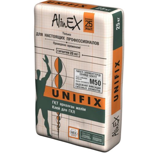 АlinEX клей для гипсокартона унификс фасовка (25кг)