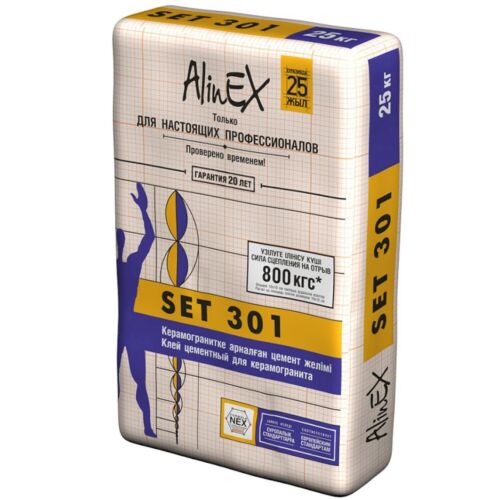 АlinEX клей плиточный Сэт 301 фасовка (25кг)