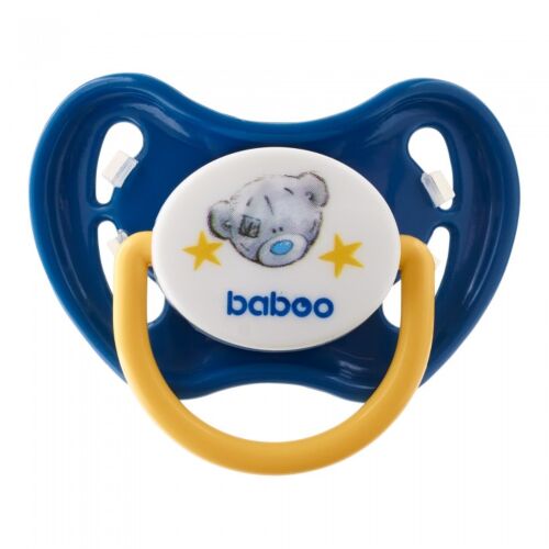 Baboo: Соска-пустышка круглая Me to you 6 м+ латекс, синий