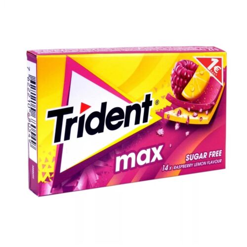 Жевательная резинка Trident Max со вкусом малины и лимона 23гр