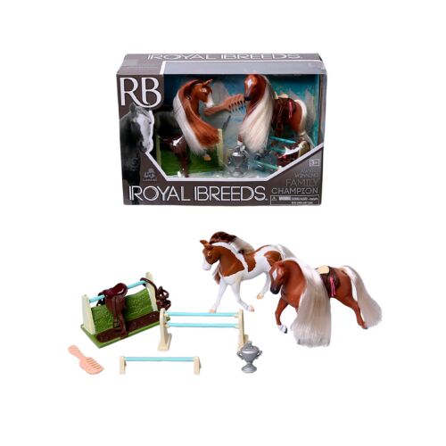 Lanard: Игр.н-р "ROYAL BREEDS", 2 лошади в комплекте(Гнедо-пегая и Светло-рыжая)