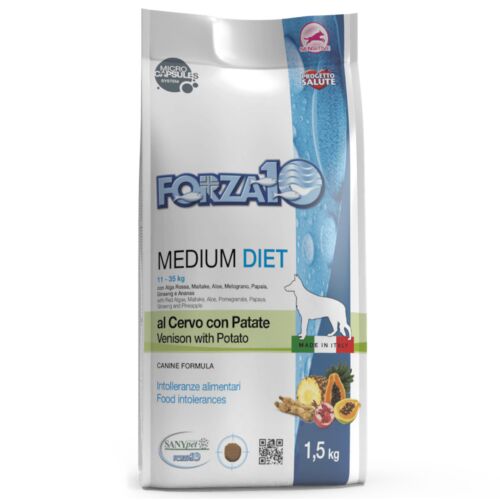 Forza 10: Medium Diet Cervo/Patate 1.5 кг., монобелковый корм для собак средних пород из оленины и картофеля