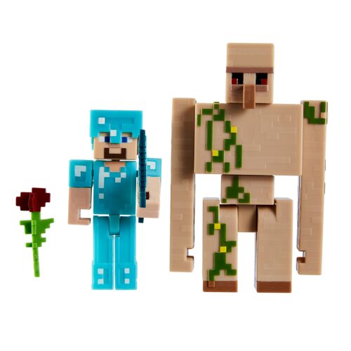 Minecraft: Фигурка 2 шт Steve and Iron Golem