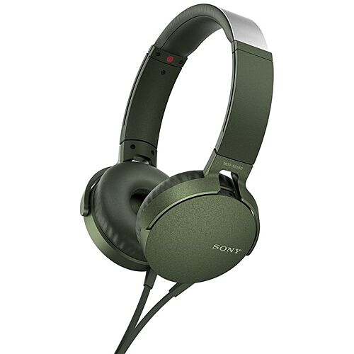 Sony: Наушники-гарнитура проводные MDRXB550APG.E хаки