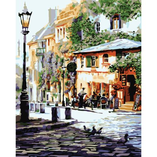 Картина по номерам "Городское кафе", на холсте, 40*50 см DELL' ARTE