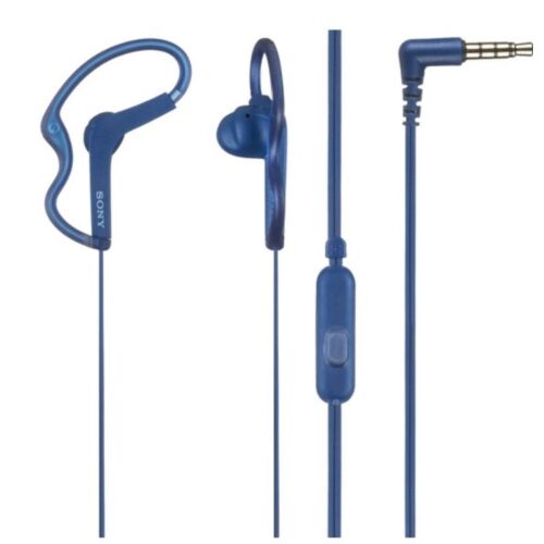 Наушники Sony MDR-AS210AP cпортивные заушины blue with Mic