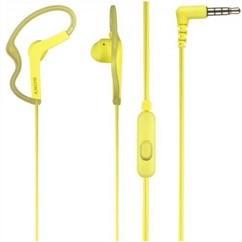 Наушники Sony MDR-AS210AP cпортивные заушины yellow with Mic