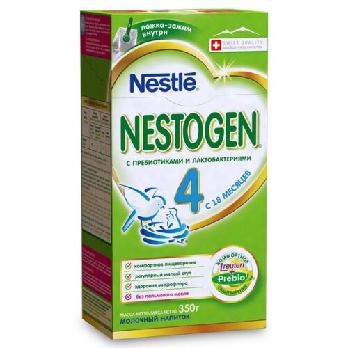 Nestle: Смесь 350г Nestogen Prebio-4 с 18 мес.