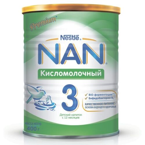 Nestle: Смесь 400г Nan-3 BL кисломолочный