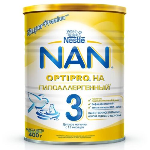 Nestle: Смесь 400г NAN-3 Гипоаллергенный