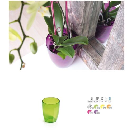 Кашпо для орхидей Coubi Duow 1,4 л. 13*16 см., прозрачно-фиолетовый