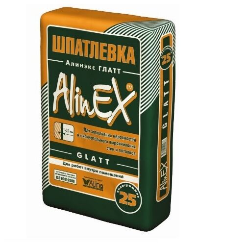 АlinEX шпатлевка Глатт (1кг/упак 5кг)