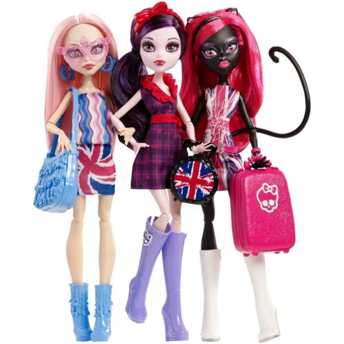 Monster High: Набор из 3-х кукол "Монстры в Лондуме", Catty Noir+Viperine Gorgon+Elissabat