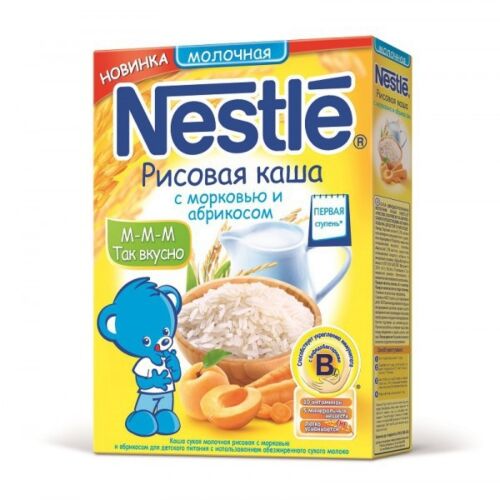 Nestle: Каша 250г Рис,абрикос,морковь мол.