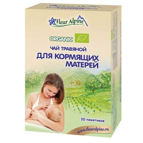 Fleur Alpine: Чай 20г Organic травяной "Для кормящих матерей"
