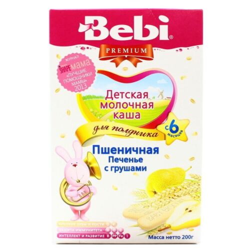 Bebi: Каша 200г Premium д/полдника "Печенье,груша" с 6 мес.