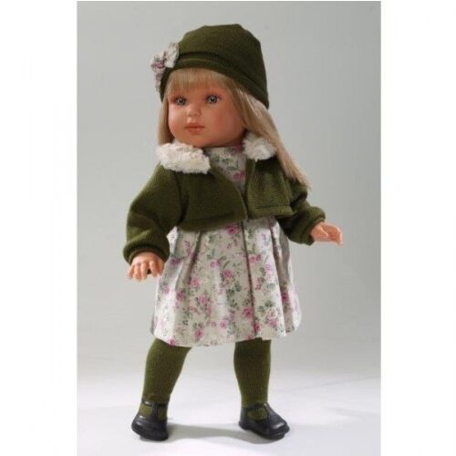 LLORENS: Кукла Лаура 45см, блондинка в зеленом жакете
