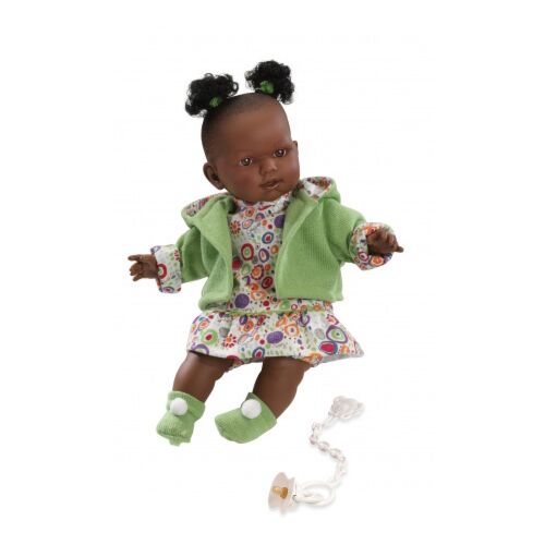 LLORENS: Кукла Николь 42см, в зеленой курточке, афро