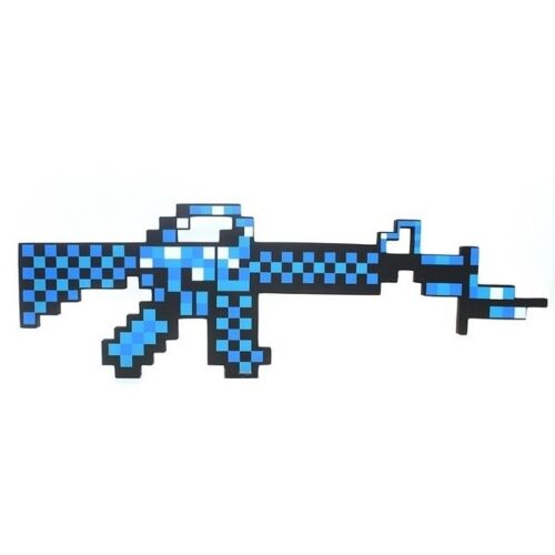 Minecraft: Автомат М16 Синий пиксельный 63см