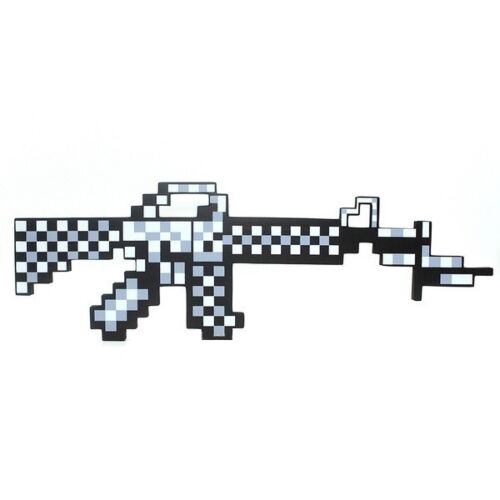Minecraft: Автомат Серый пиксельный 63см