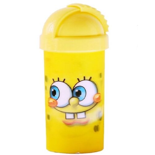 Spongebob: Фляга с крышкой и трубочкой 400 мл (желт.)